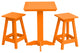 Poly Lumber Bistro Set, Orange, Square
