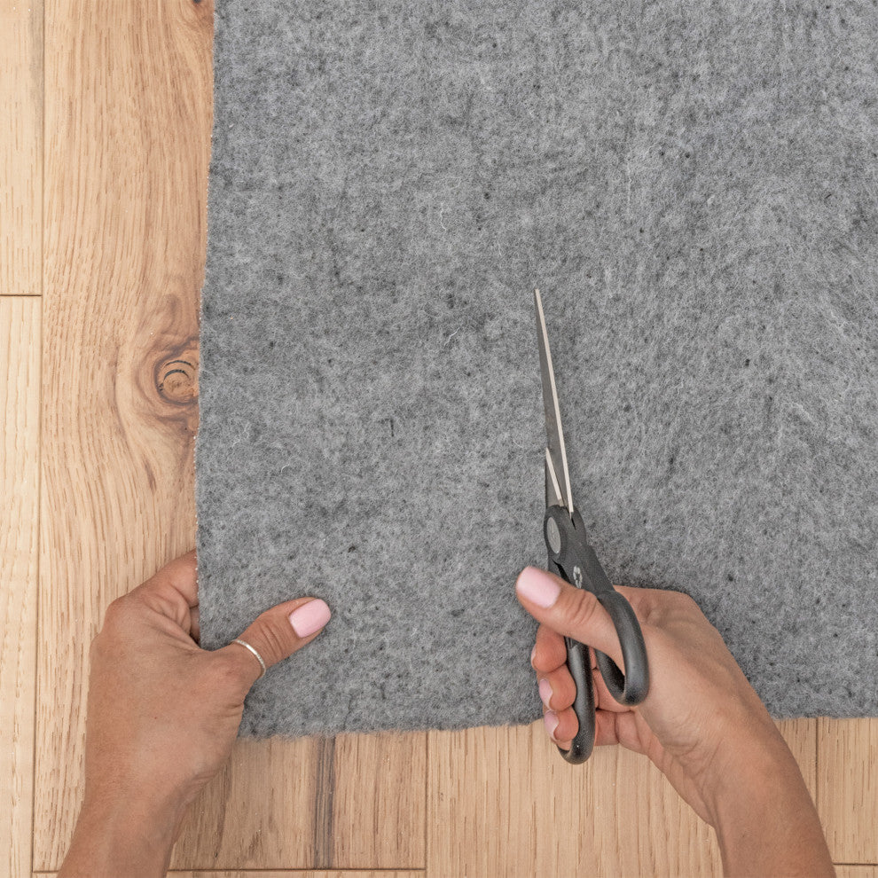 Gatto Felt Solid Area Rug Pad, Gray, 2' X 6'11''