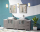 Vanity Art Bathroom Vanity Set With Sink, Gray, 84", Standard Mirror