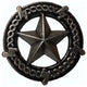 Star With Barbed Wire Knob, Pewter