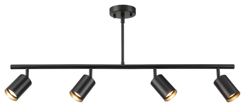 Willard 4-Light Matte Black Adjustable Height Track Lighting