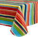 Summer Stripe Vinyl Tablecloth 60X102"