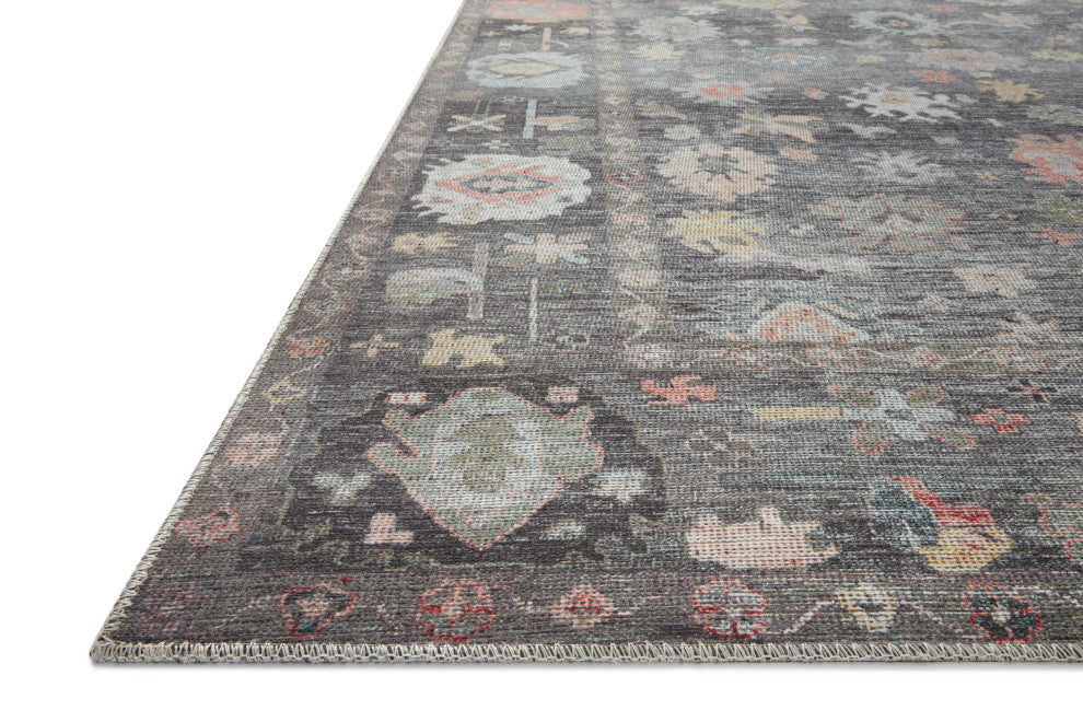 Loloi II Elysium Charcoal / Multi 3'-6" x 5'-6" Accent Rug