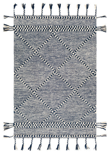 Surya Zanafi Tassels ZTS-2305 5'x7'6" Rug, Navy/Cream
