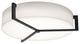Apex 27" Medium Base Flush Mount, Espresso Finish, Linen White Shade