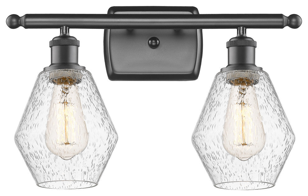 Innovations 516-2W-OB-G654-6 2-Light Bath Vanity Light, Oil Rubbed Bronze