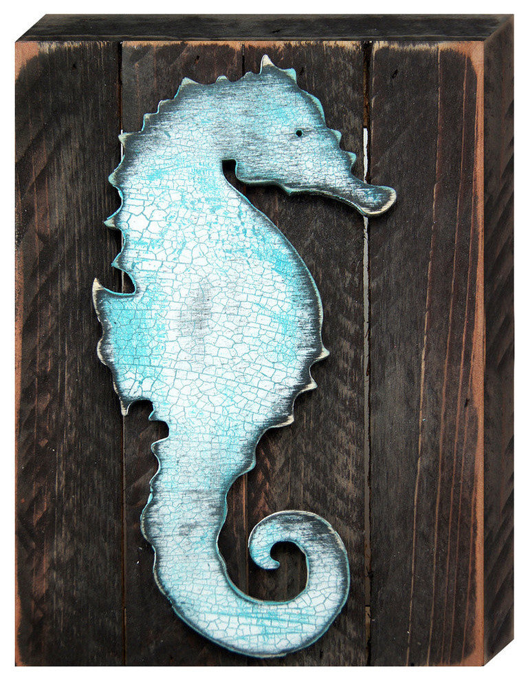 Seahorse Vintage Block