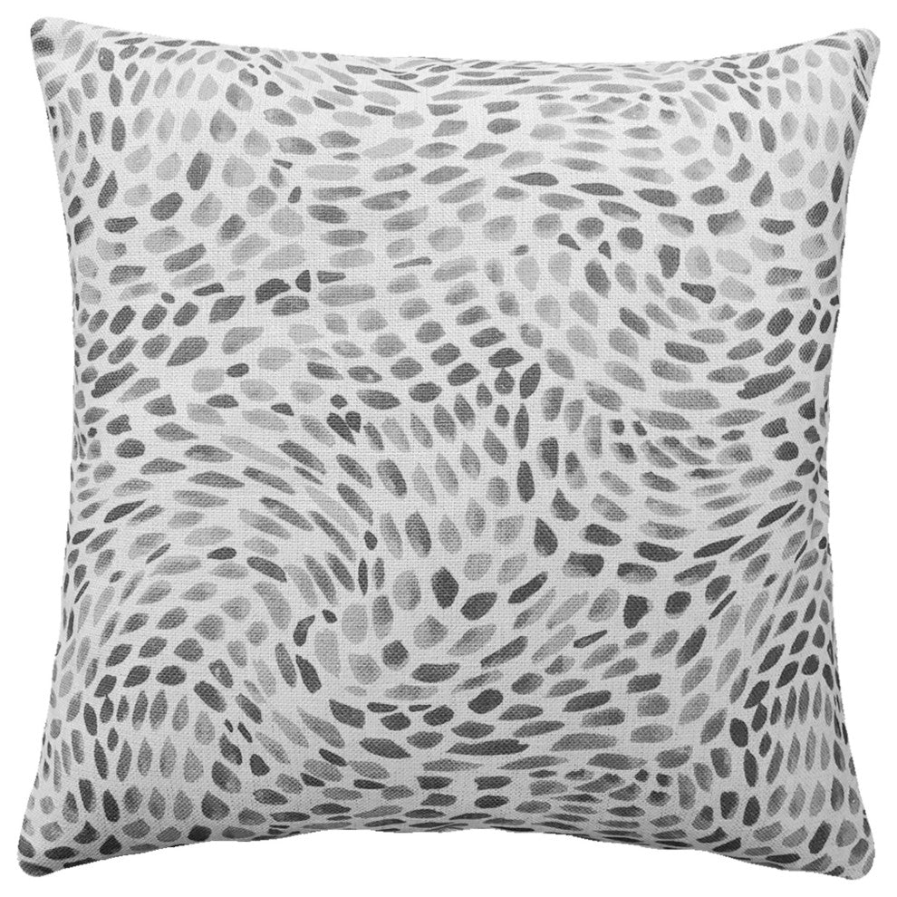 Matisse Dots Graphite Gray Throw Pillow 19x19, with Polyfill Insert