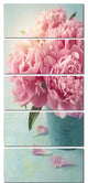 "Pink Peony Flowers in Vase" Wall Art Canvas, 5-Panels, 28"x60"