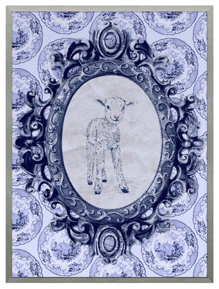 Toile Lamb Fine Art Print, Silver, 20"x15"