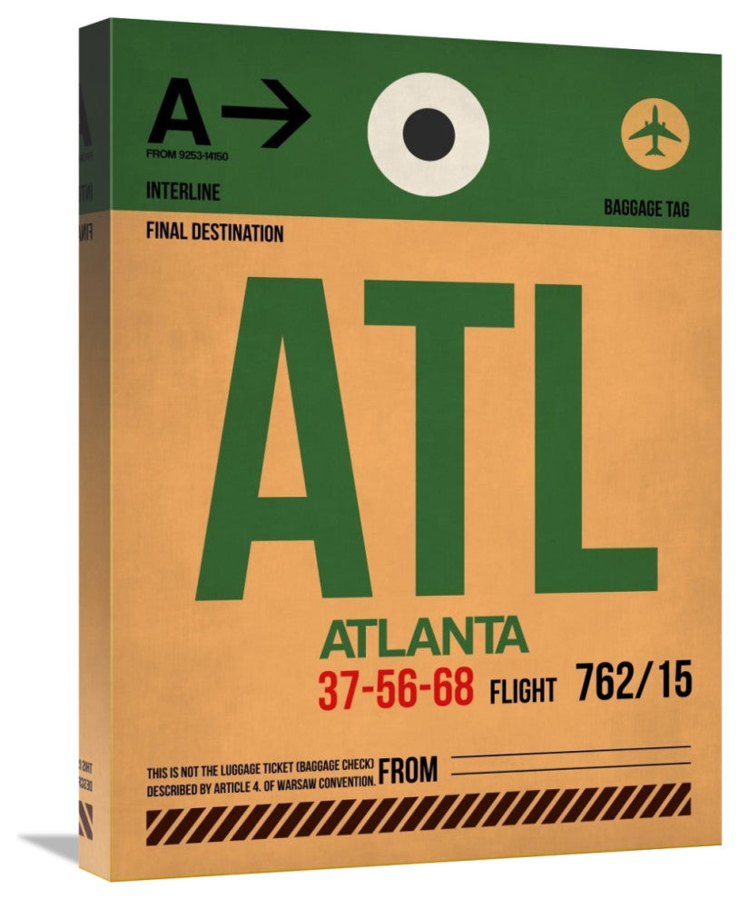 "ATL Atlanta Luggage Tag 1" Fine Art Print