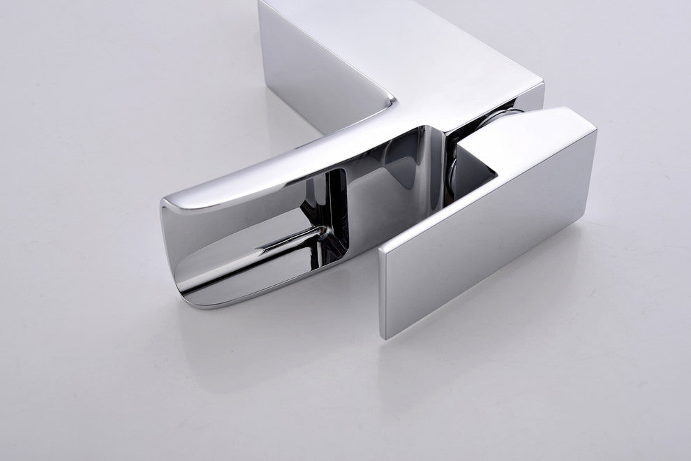 Vanity Art 6" Height Bathroom Vessel Faucet, Chrome