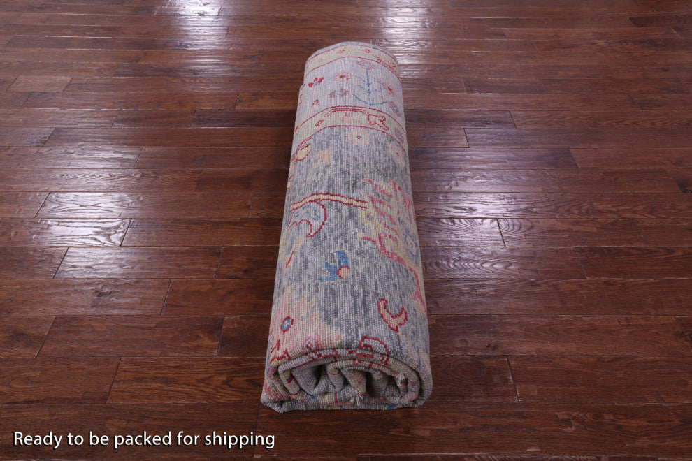 8' 11" X 11' 8" Handmade Turkish Oushak Wool Rug - Q14822
