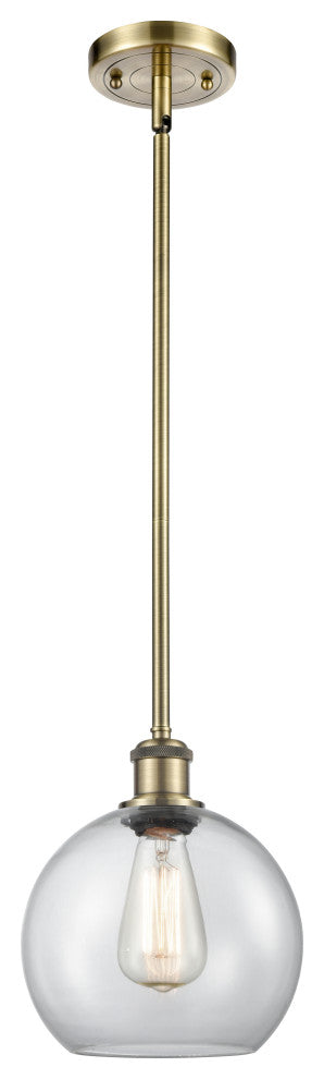 Innovations Lighting 516-1S-AB-G122-8 Athens 1 Light 8" Mini Pendant