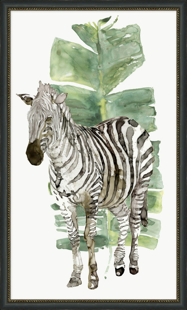 Zebra And Palms, Giclee Reproduction Artwork