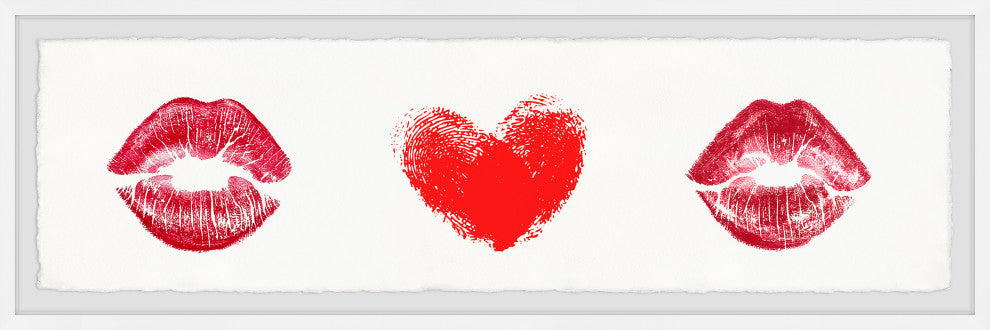 "I Love Lipstick" Framed Painting Print, 45x15