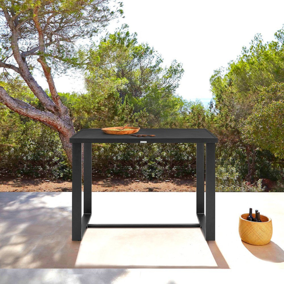 Alegria Outdoor Patio Bar Height Dining Table in Aluminum