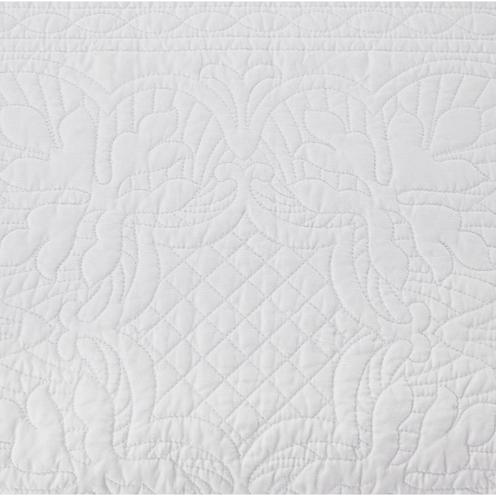 Madison Park Tuscany 6 Piece Reversible Scalloped Edge Daybed Cover Set, White