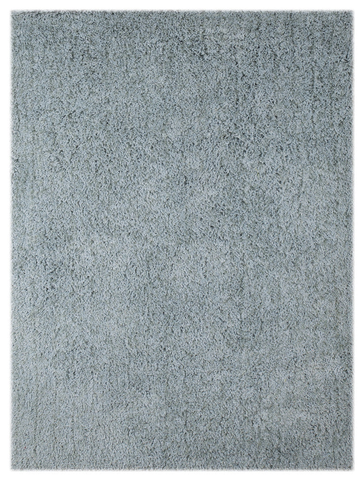 Illustrations Area Rug, Gray and Blue, 8? x 11?, Solid