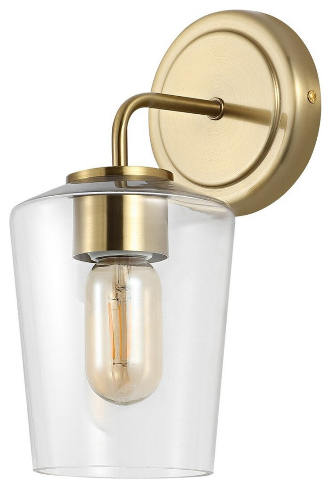 Safavieh Prospect Wall Sconce Satin Brass/Clear