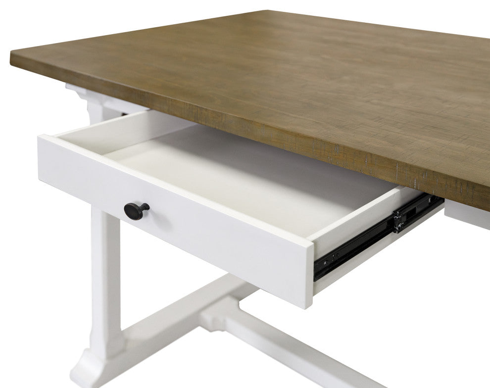 Modern Wood Counter Height Kitchen Dining Table, Brown