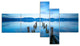 Deep into the Sea Pier, Seascape Canvas Art Print, 60"x32", 5 panels