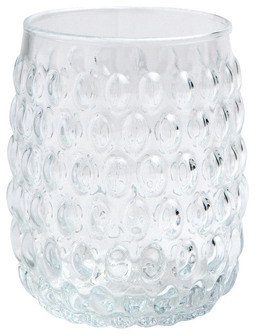 Claire Hand-Blown Tumbler Glasses, Set of 6, Clear