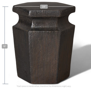 Metallic Hexagon Garden Stool