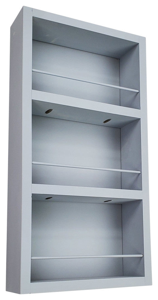 Citrus Primed Gray On the Wall Spice Rack 21"h x 14"w x 3.5"d