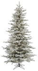 Vickerman A895090 12' Flocked Utica Fir Slim Artificial Christmas Tree Unlit