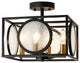Modern Farmhouse 4- Light Square Water Glass Semi Flush Mount