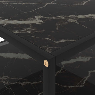 vidaXL Coffee Table End Table Living Room Sofa Table Black Tempered Glass
