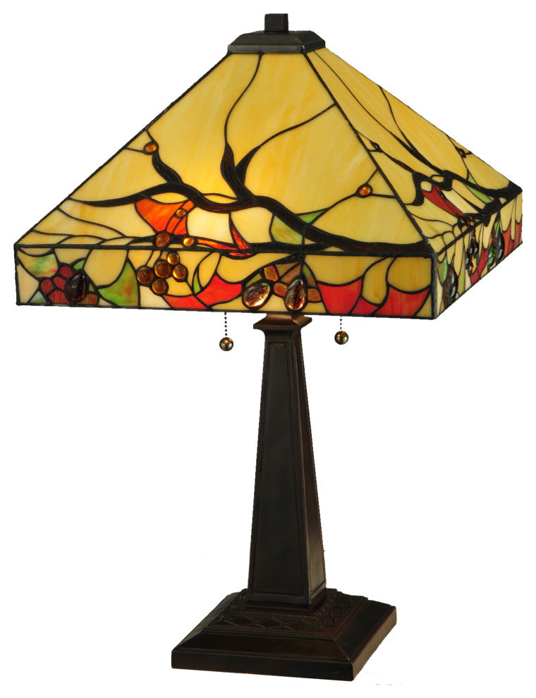 25" H Woodland Berries Table Lamp