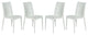 Leisuremod Weave Mace Indoor Outdoor Patio Chair, Set of 4, White