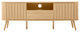Curved TV Stand, Drawer, Storage Doors Fits TVs up to 75 in, Cable Management