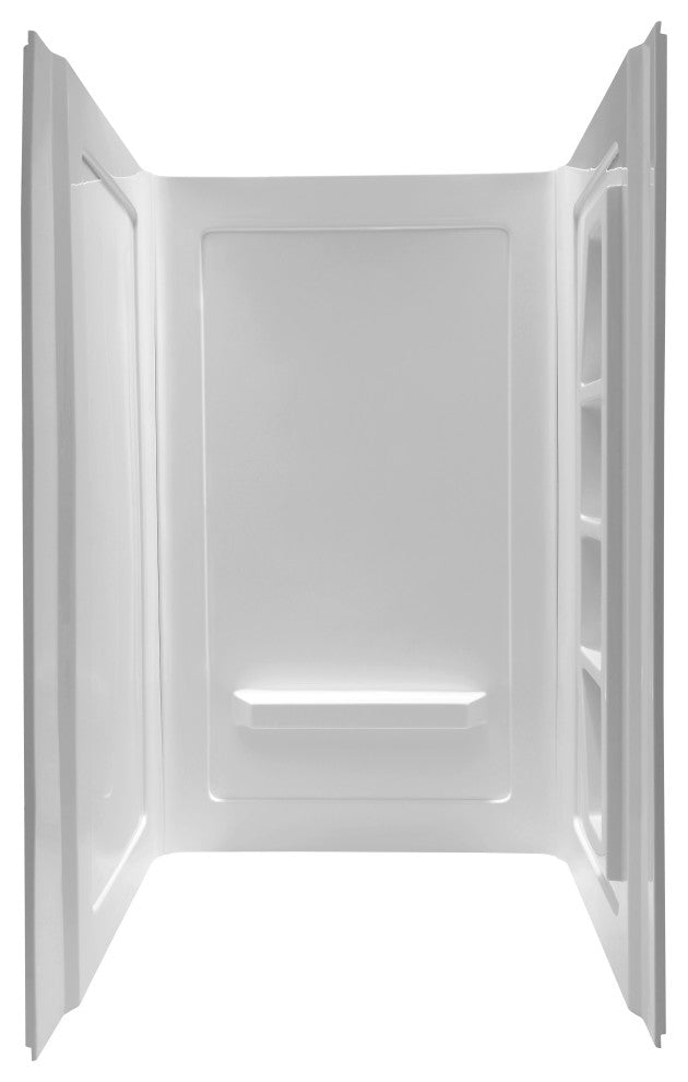 ANZZI Rose 48"x36"x74" DIY Friendly Alcove Shower Surround, White