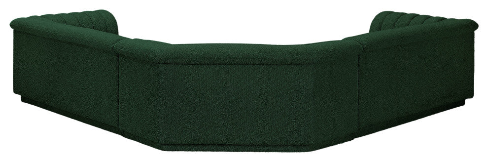 Cascade Upholstered Modular Sofa, Green, Boucle Fabric, Corner Sectional