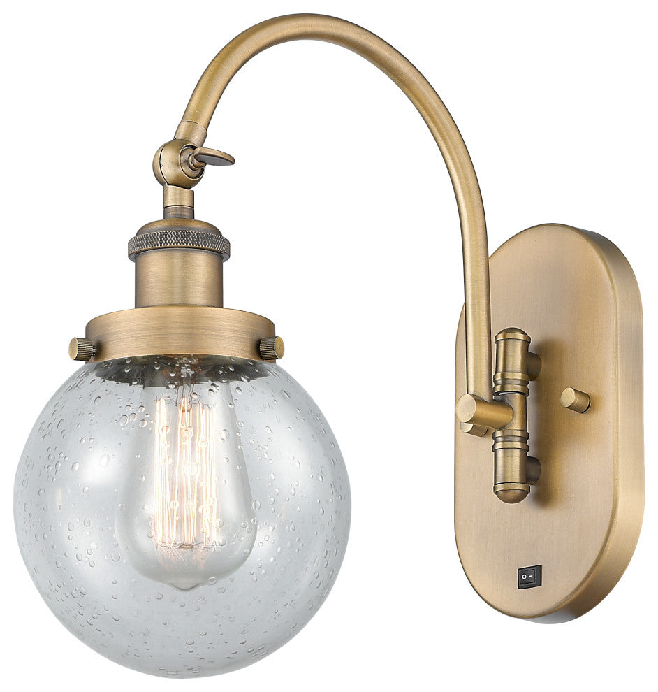 Innovations 918-1W-BB-G204-6 1-Light Sconce, Brushed Brass