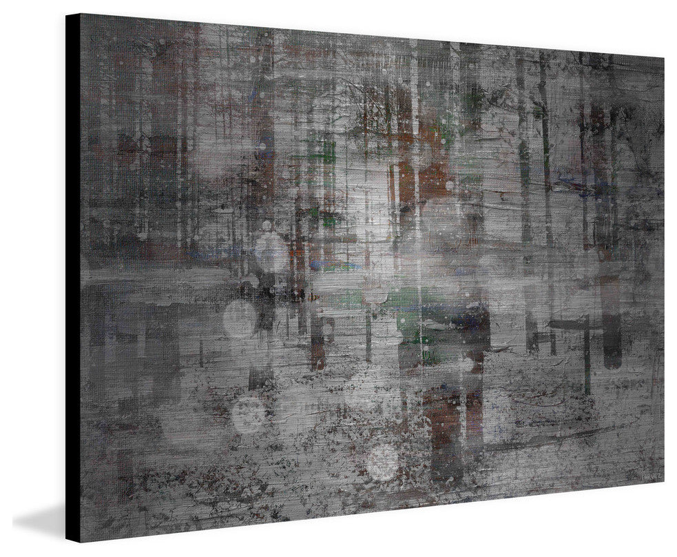 "Winter Tree Lights" Painting Print on Brushed Aluminum, 60"x40"