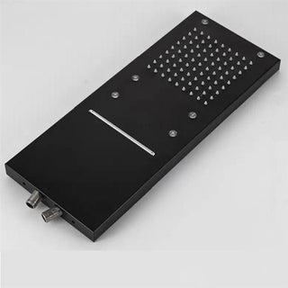 Fontana 22" Matte Black Rainfall Shower System & 3 Jetted Body Sprays, LED