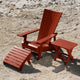 Manhattan 3-Piece Beach Adirondack Set, Rustic Red