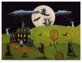 Cheryl Bartley 'White Witch Halloween Dance' Canvas Art, 47"x35"