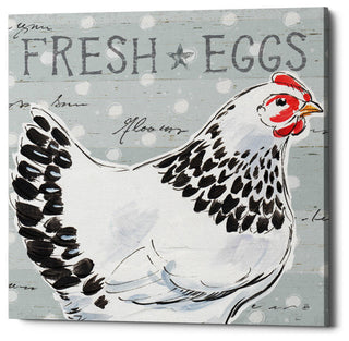 Roosters Call II' by Daphne Brissonnet, Giclee Canvas Wall Art, 37"x37"