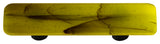 Art Glass Rectangle Swirl Pull, Black Post, Black Swirl Canary Yellow