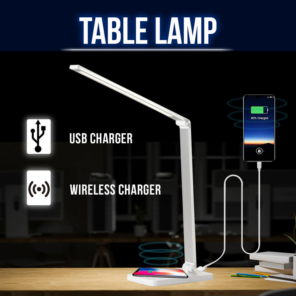 WBM Smart LED Table Lamp With Wireless Charger