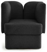 Marcel Boucle Fabric Upholstered Chair, Black, Chair