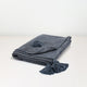 Misty 100% Cotton 50"x70" Throw Blanket in Blue  by Kosas Home