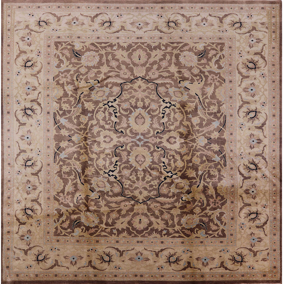 Ahgly Company Indoor Square Mid-Century Modern Area Rugs, 7' Square