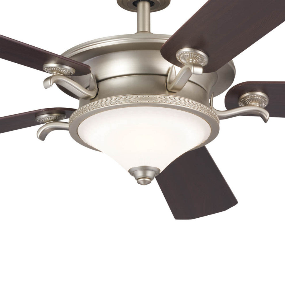 60" Rise Ceiling Fan, Brushed Nickel