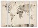 Michael Tompsett ''Postcard World Map'' Multi Panel Art Set, 32"x24"